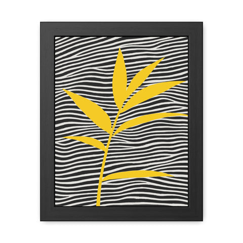 Cristobal 1 - Modern Leaf Framed Poster for Home Decor