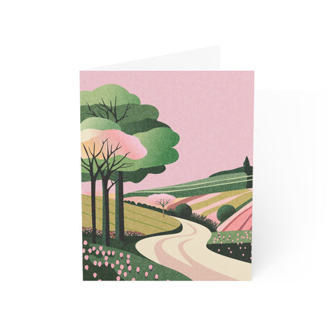 Landscape Greeting Cards — Countryside / Abstract Greeting Card - Illustrated, beautiful, any occasion
