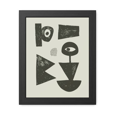 Jonathan 1 - Abstract Geometric Framed Poster Artwork - Modern Home Decor