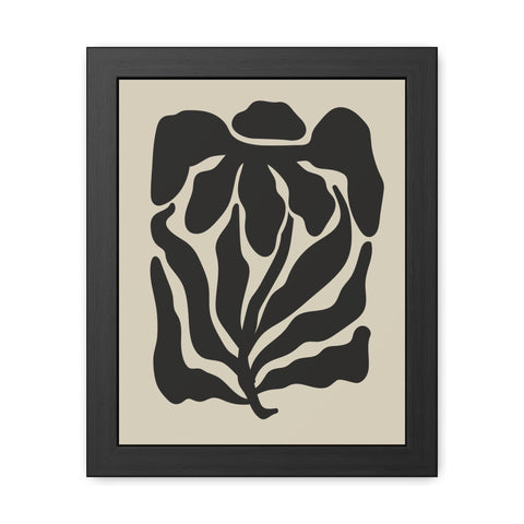 Boho Floral 3 - Abstract Leaf Framed Poster | Modern Wall Art Decor for Nature Lovers