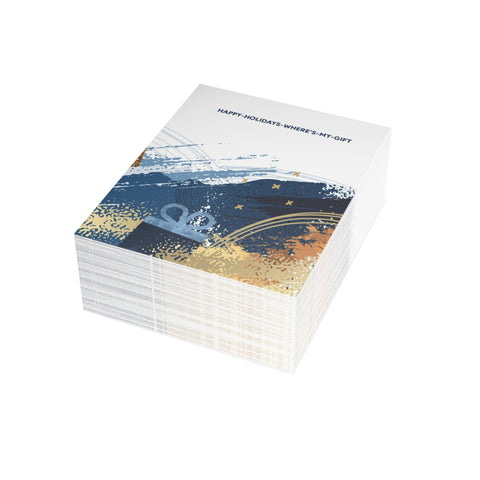 Holiday Humor “Happy Holidays - Where’s My Gift” Greeting Card — Christmas / Holiday Greeting Card - Illustrated, Funny, Snarky, Modern