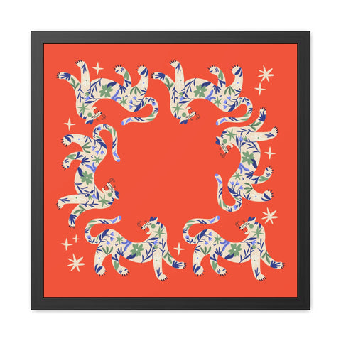 Circus Act 3 - Colorful Animal Framed Poster | Playful Wall Art for Animal Lovers