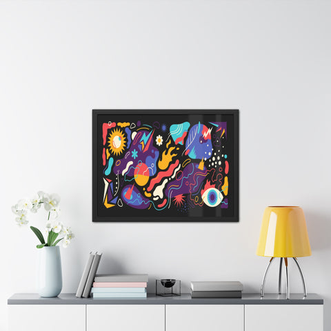 Find the Flame - Colorful Abstract Framed Posters - Vibrant Wall Art for Home Decor