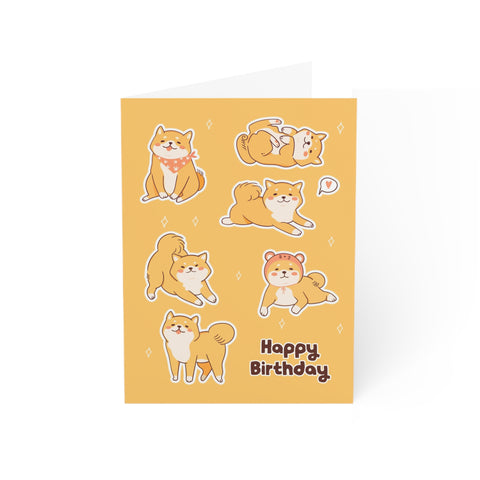 Happy Birthday (Shiba Inu) - Greeting Card