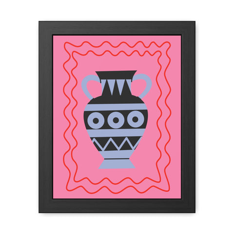 Italian Kitch 11 - Modern Art Framed Poster – Colorful Vase Design for Home Decor