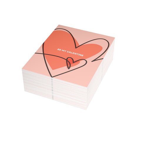 'Be My Valentine' Greeting Card - Love / Valentine Greeting Card - Illustrated, Funny, Snarky, Modern