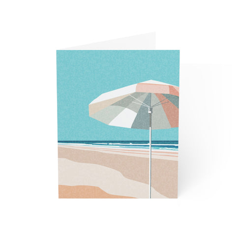 Beach Umbrella Greeting Card — Abstract Greeting Card - Illustrated, Beautiful, any occasion