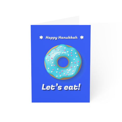 Happy Hanukkah - Lets Eat! Greeting Card