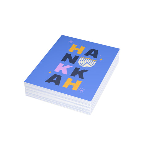 Hanukkah Greeting Card — Hanukkah / Holiday Greeting Card - Illustrated, Modern