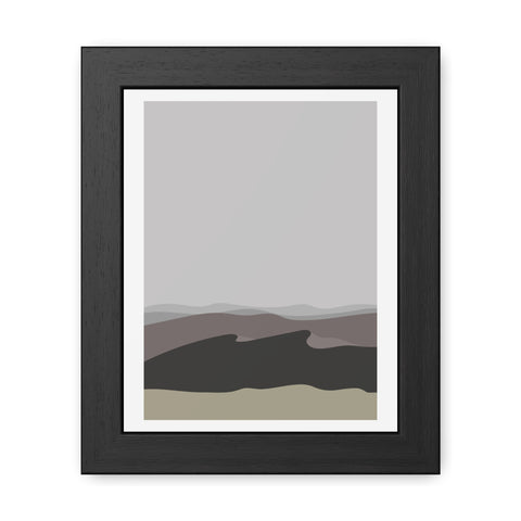 Desert Sun 2 - Modern Landscape Framed Poster - Wall Art for Home Decor - Neutral Tones