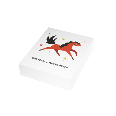 “One Year Closer to Death” Birthday Card — Birthday Greeting Card - Illustrated, Funny, Snarky, Modern