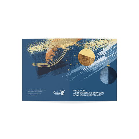 Prediction - A Hot Grandpa is gonna come down your chimney tonight - Holiday Humor Greeting Card — Christmas / Holiday Greeting Card - Illustrated, Funny, Snarky, Modern