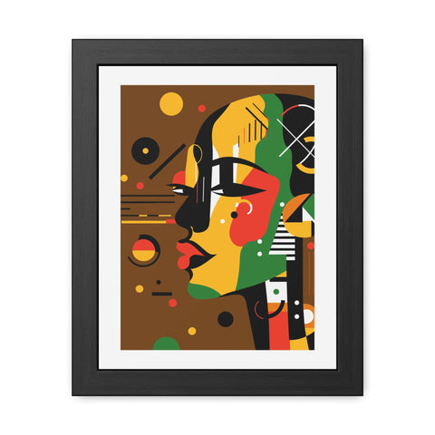 Africa 4 - Modern Framed Art Poster - Colorful Abstract Portrait