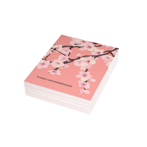 Cherry Blossom Greeting Cards — Abstract / Floral Greeting Card - Illustrated, Beautiful, any occasion