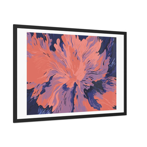 Florescent - Abstract Floral Framed Poster – Modern Wall Art for Home Décor