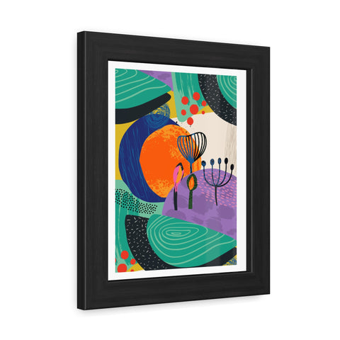 Ericsson 3 - Abstract Framed Poster - Colorful Contemporary Wall Art