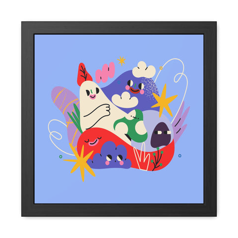 Fun Land 2 - Colorful Whimsical Framed Poster - Fun Wall Art for Playful Spaces