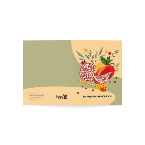 "So, I Heard There's Food" Greeting Card — Rosh Hashanah Greeting Card - Illustrated, Modern