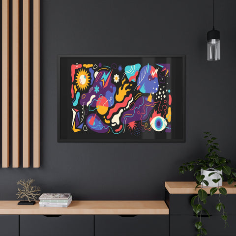 Find the Flame - Colorful Abstract Framed Posters - Vibrant Wall Art for Home Decor
