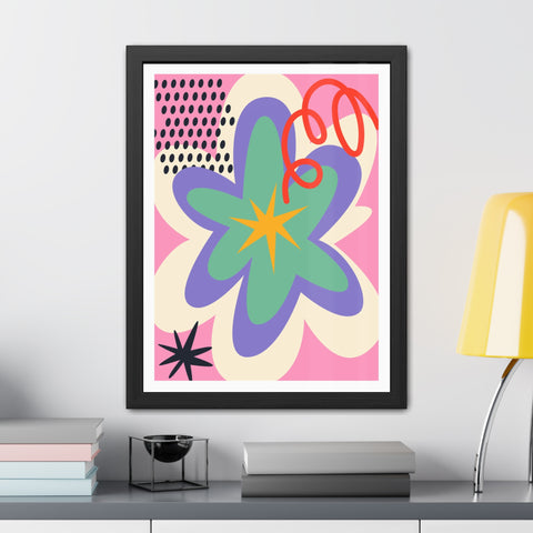 Kurian 6 - Vibrant Floral Framed Poster - Colorful Wall Art for Home Decor