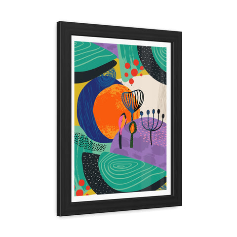 Ericsson 3 - Abstract Framed Poster - Colorful Contemporary Wall Art