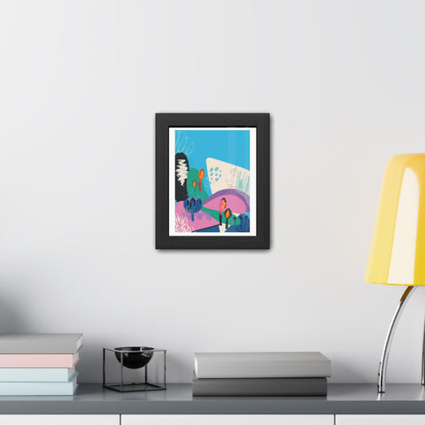 Ericsson 2 - Vibrant Framed Poster Art – Colorful Abstract Landscape