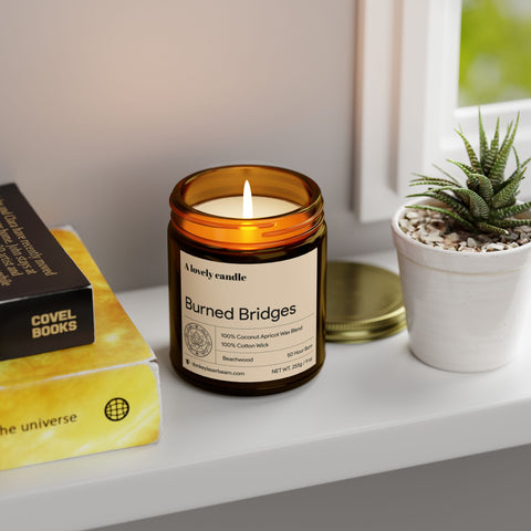 Burned Bridges - Beachwood Scented Soy Candle, 9oz