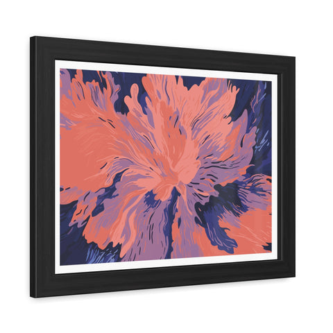 Florescent - Abstract Floral Framed Poster – Modern Wall Art for Home Décor
