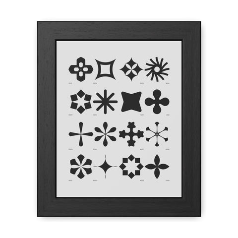 Gridlock 1 - Modern Geometric Framed Poster Art - Stylish Decor for Home and Office
