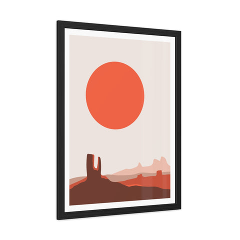 Desert Sun 3 - Desert Sunset Framed Poster - Minimalist Wall Art for Home Decor