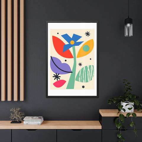 Kurian 11 - Vibrant Floral Framed Poster - Modern Wall Art for Home Décor