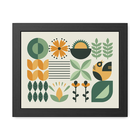 Farmhouse 1 - Botanical Framed Poster Art - Modern Home Decor for Nature Lovers