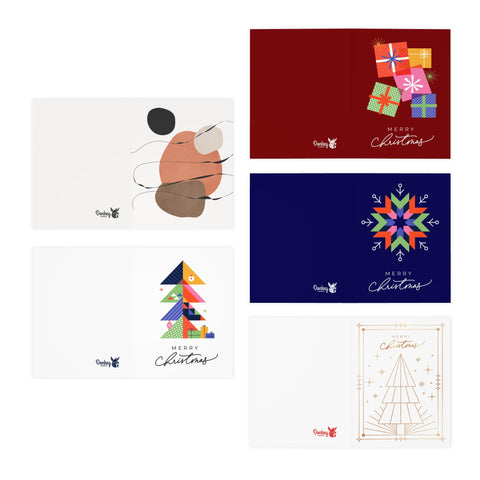 Merry Christmas - 5-Pack Variety Greeting Cards Set