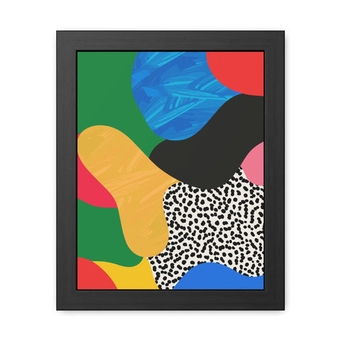 Cristobal 2- Colorful Abstract Framed Poster – Modern Wall Art for Home Decor