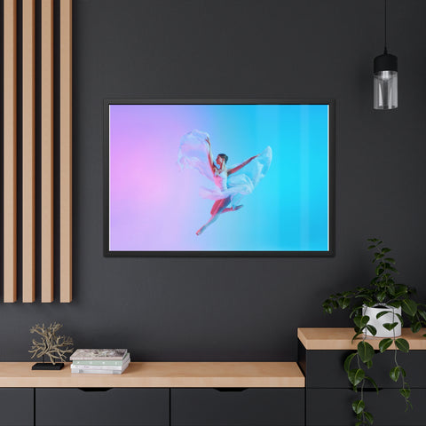 Ballet - Dynamic Dancer Framed Poster - Colorful Art for Home Décor