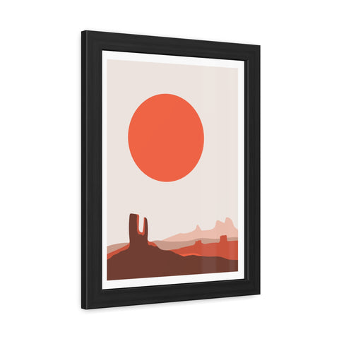 Desert Sun 3 - Desert Sunset Framed Poster - Minimalist Wall Art for Home Decor