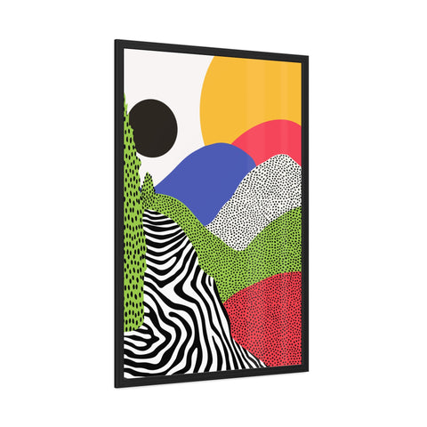 Cristobal 4 - Colorful Landscape Framed Poster - Modern Wall Art for Home Decor