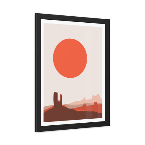 Desert Sun 3 - Desert Sunset Framed Poster - Minimalist Wall Art for Home Decor