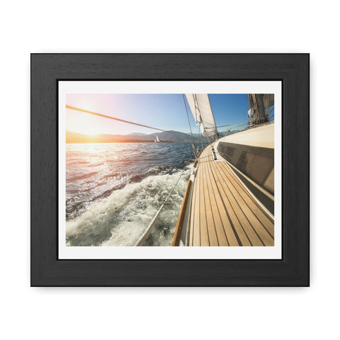Sailing - Framed Poster - Nautical Wall Art for Beach Lovers & Boaters