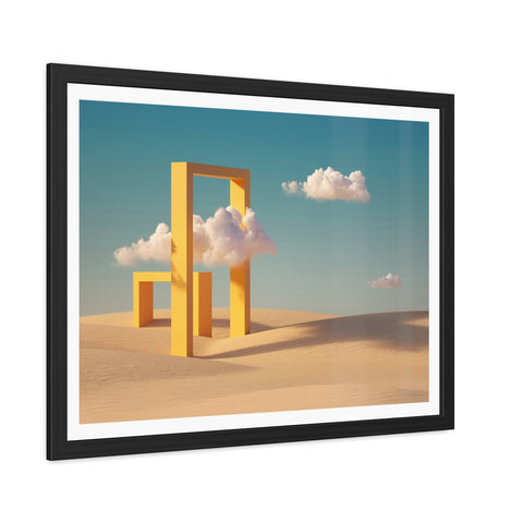 The Gate - Minimalist Desert Framed Poster - Modern Wall Art for Home Decor