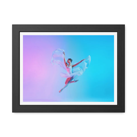 Ballet - Dynamic Dancer Framed Poster - Colorful Art for Home Décor