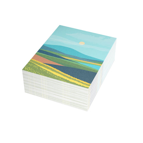 Scenic Sunrise Landscape Greeting Card — Abstract Greeting Card - Illustrated, Beautiful, any occasion