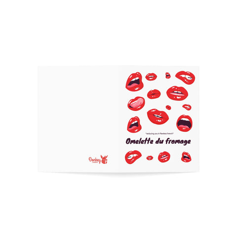 Omelette Du Fromage - Seducing you with flawless french - Valentines Greeting Card