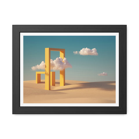 The Gate - Minimalist Desert Framed Poster - Modern Wall Art for Home Decor