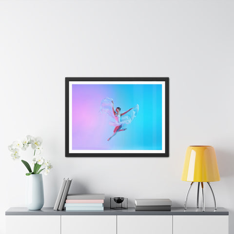 Ballet - Dynamic Dancer Framed Poster - Colorful Art for Home Décor