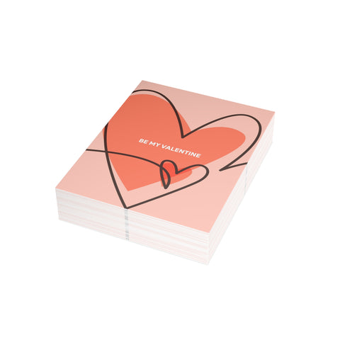 'Be My Valentine' Greeting Card - Love / Valentine Greeting Card - Illustrated, Funny, Snarky, Modern