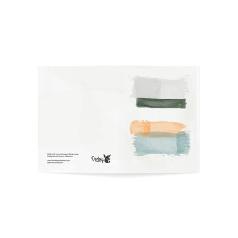 Watercolor Brushstroke Greeting Card — Abstract Greeting Card - Illustrated, Beautiful, Modern