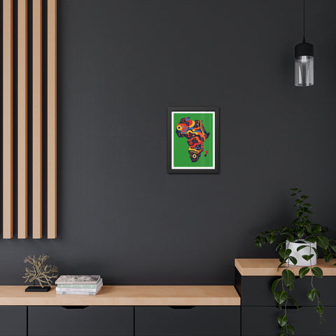 Africa 3 - Colorful African Map Framed Poster - Tech-Inspired Art for Modern Decor