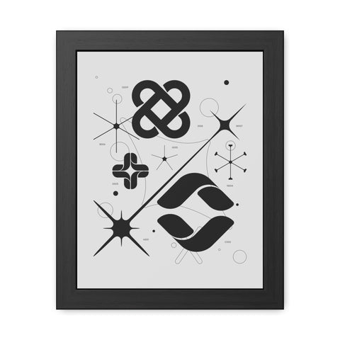 Gridlock 2 - Modern Abstract Framed Posters - Minimalist Wall Art for Home Decor