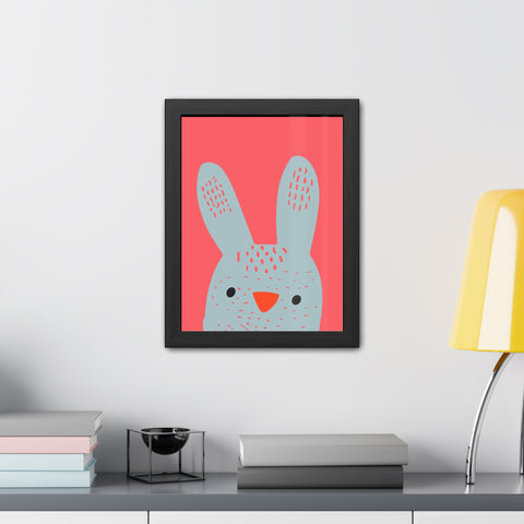 Childrana 1 - Cute Bunny Framed Poster - Perfect for Kids' Rooms & Easter Decor